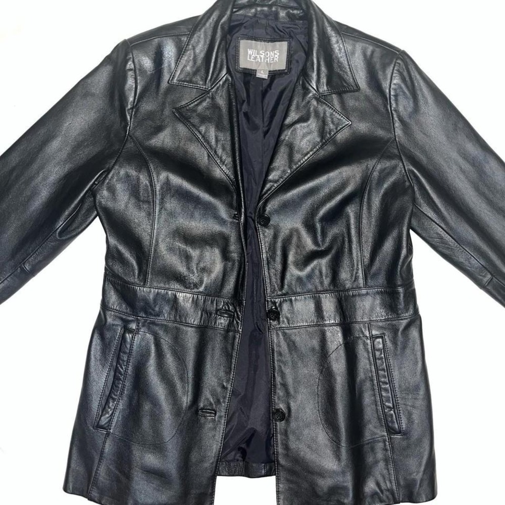 Vintage Wilsons Leather Authentic Womens Single Breasted Jacket Size Lg